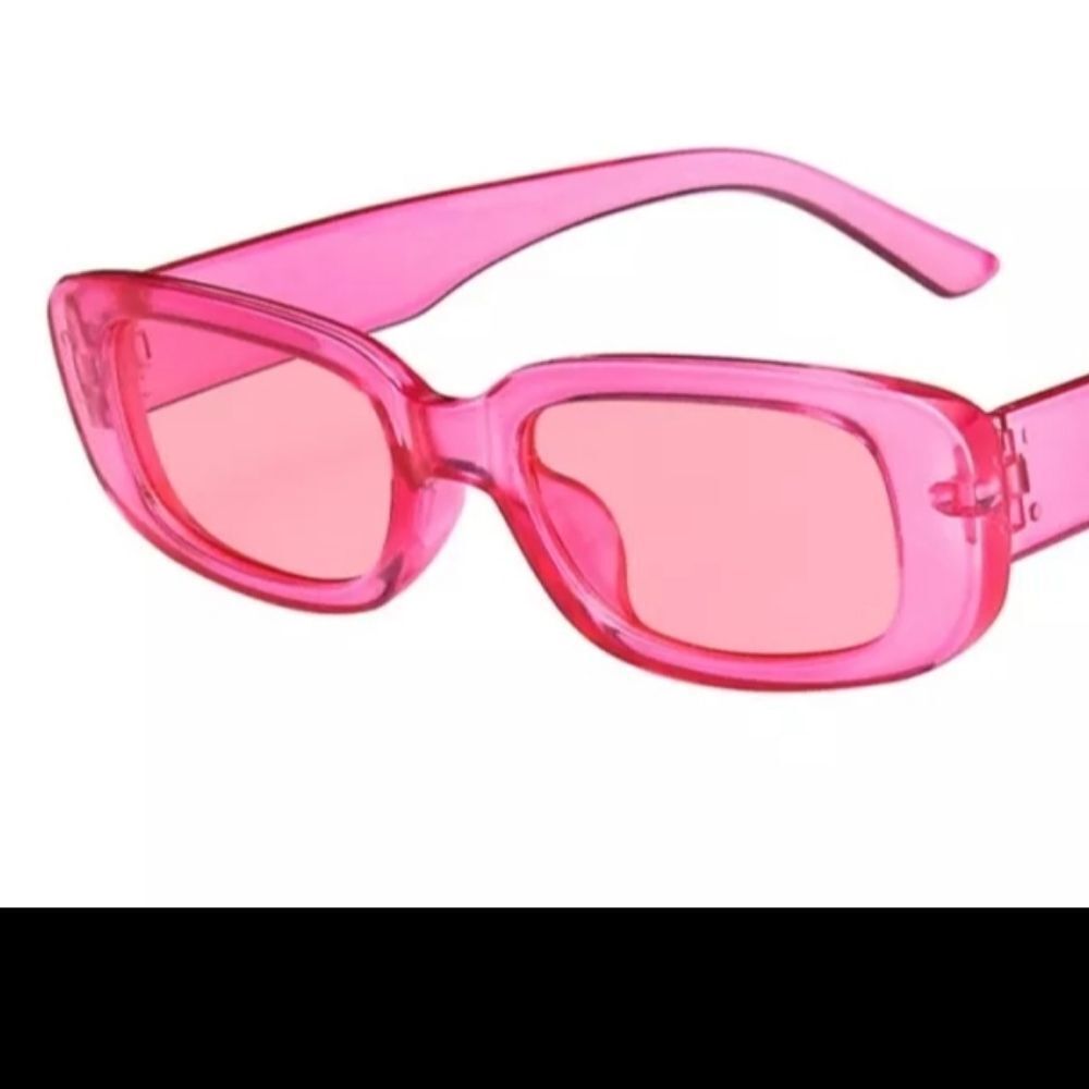 NWOT Y2K Square Pink Sunglasses - Picture 2 of 2